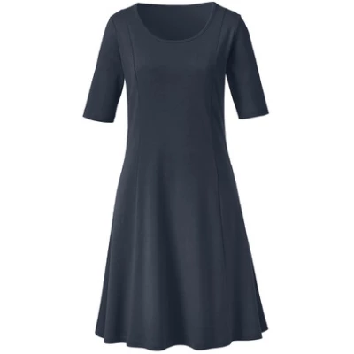 Jerseykleid 1/2-Arm aus reiner Bio-Baumwolle, nachtblau