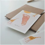 KINDACUTE 20x Big News Postkarte | Für Babys ersten Fußabdruck