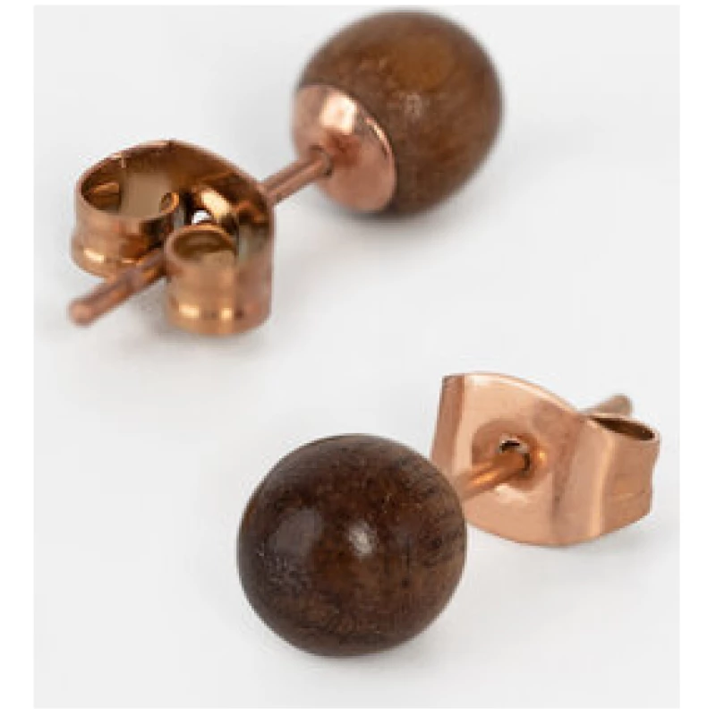 Kerbholz Ohrring mit Perle aus Holz 'PEARL EARRING' // hochwertiger Edelstahl //