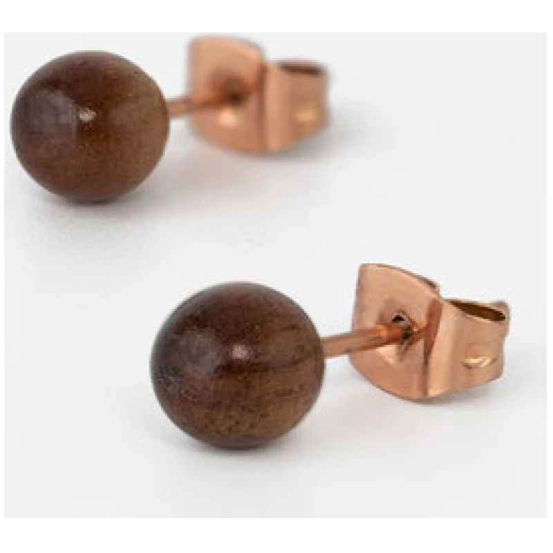 Kerbholz Ohrring mit Perle aus Holz 'PEARL EARRING' // hochwertiger Edelstahl //