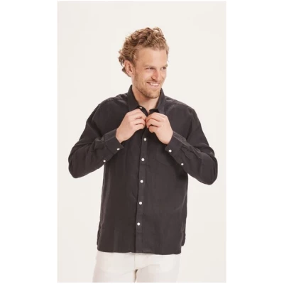KnowledgeCotton Apparel Leinenhemd - Custom fit linen shirt