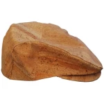 Kork-Deko Schiebermütze aus Korkstoff - beige oder braun - Kork Mütze, Korkhut