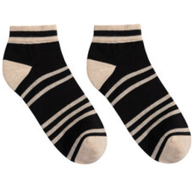LANIUS Sneaker Socken Streifen aus Bio-Baumwolle