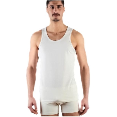 Leela Cotton Herren Tanktop 4 Farben Unterhemd Bio-Baumwolle Achselhemd