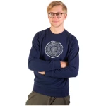 Life-Tree Sweater aus Biobaumwolle Fairwear für Herren "Treeslice" in Denim Blue