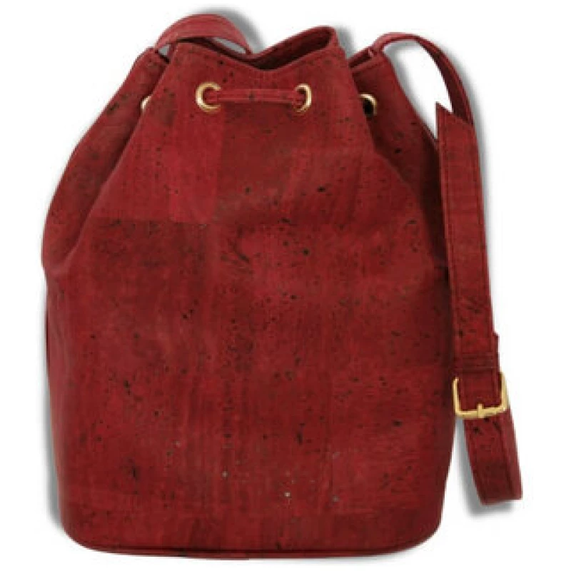 MATES OF NATURE Korktasche Bucket Bag - Handtasche aus Kork in Red Grape (rot)
