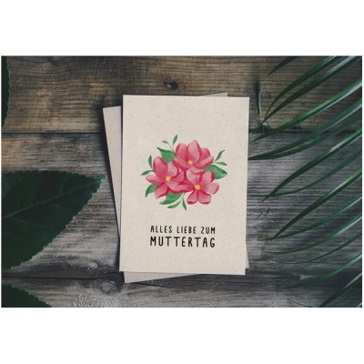 Matabooks Grußkarte Graspapier - "Muttertag"