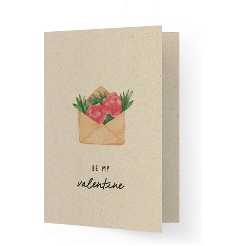 Matabooks Grußkarte Graspapier - "Valentine"