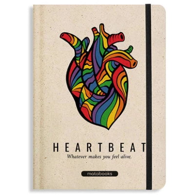 Matabooks Nachhaltiges Notizbuch A5 - Nari "Heartbeat"