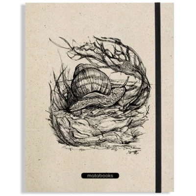 Matabooks Notizbuch Graspapier "Snail" (black/carton) - Swiss Brochure
