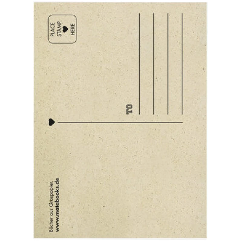 Matabooks Postkarte Graspapier - "In thought"