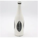 Mio Moyo Flasche aus Glas "Black Leaf" - Upcycling Dekorationsobjekt und Vase