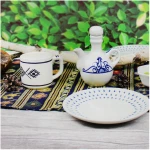 Mitienda Shop Tasse Nabeul aus Keramik weiß handbemalt, Tunesien