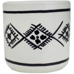 Mitienda Shop Tasse Nabeul aus Keramik weiß handbemalt, Tunesien