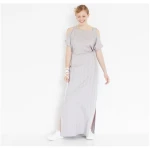 Natascha von Hirschhausen Langes Abendkleid aus gestreifter Bio-Baumwolle