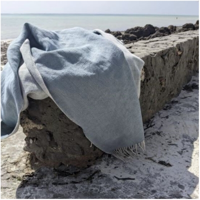 Naturewaves Leichte Decke Sienna aus Baumwolle | Strandtuch, Tagesdecke, Kuscheldecke