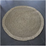 Naturewaves Runder Teppich Yen aus Seegras und Palmenblättern