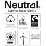 Neutral® Baumwolltasche Einkaufstasche Shopper Kontrastfarbene Henkel