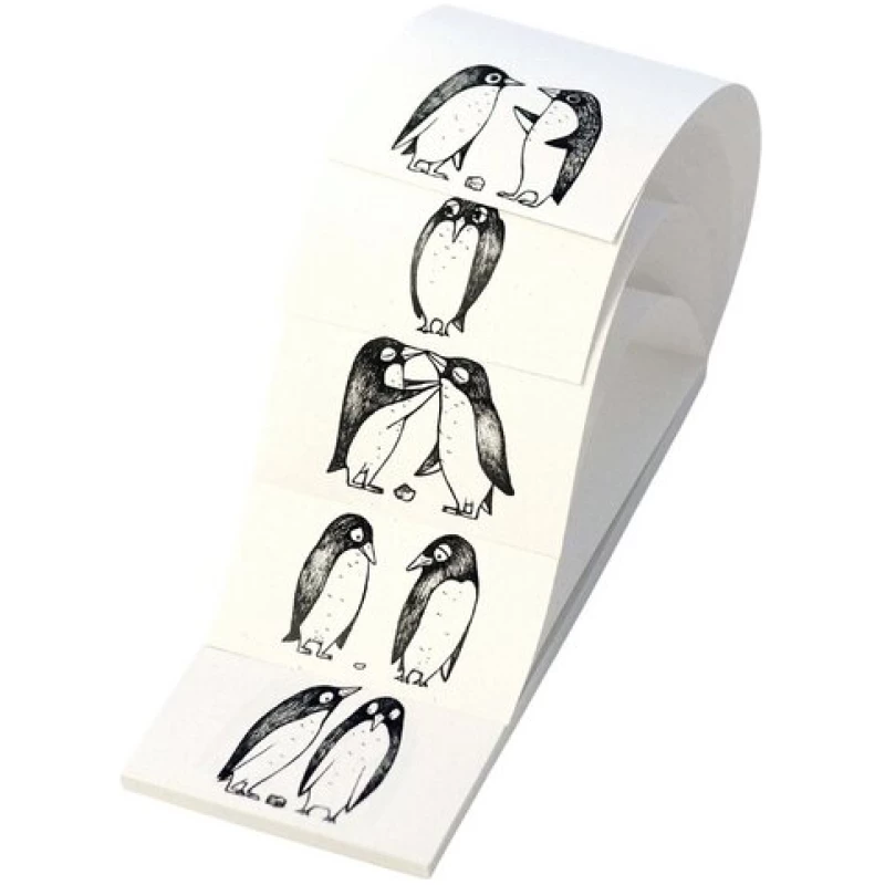 Notizblock 3er-Set "Pinguin Lovestory" von LIGARTI | Recyclingpapier | Schreibblock mit wechselnden Motiven