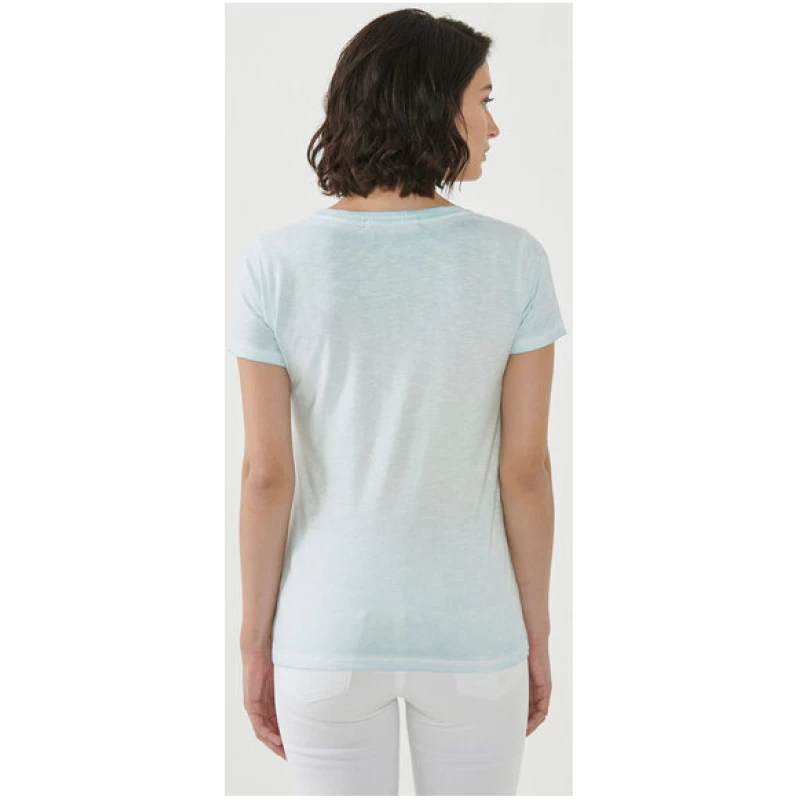 ORGANICATION Cold Pigment Dyed T-shirt aus Bio-Baumwolle mit Vogel-Print