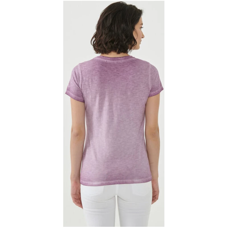 ORGANICATION Cold Pigment Dyed T-shirt aus Bio-Baumwolle mit Zebra-Print