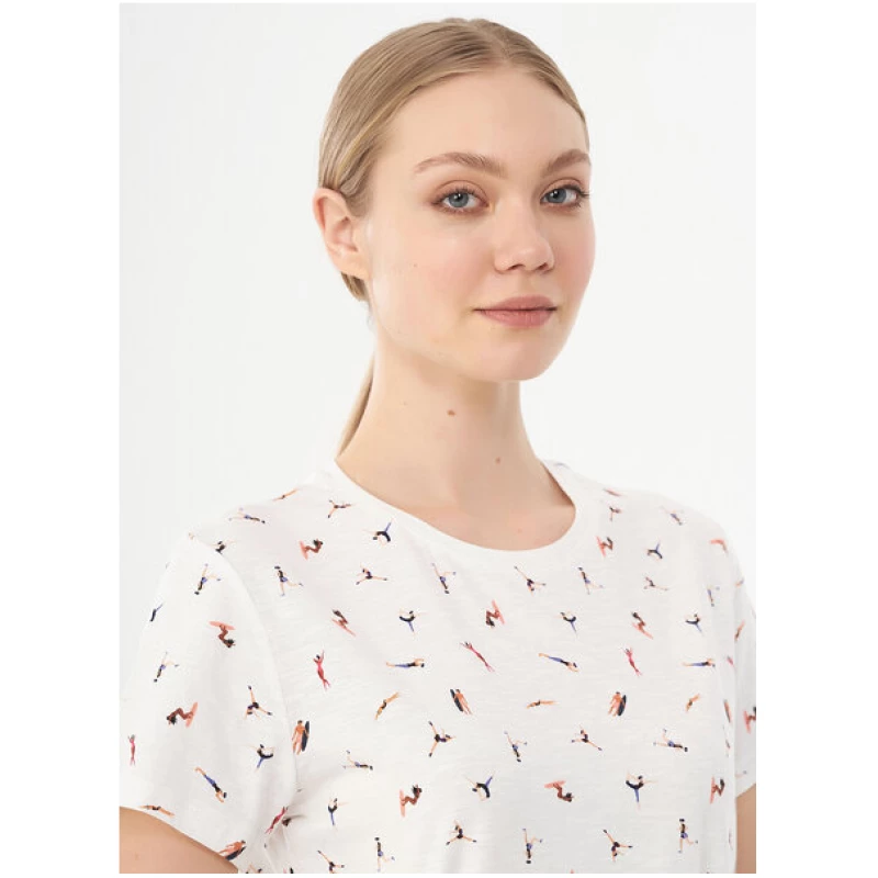 ORGANICATION Damen T-Shirt aus Bio-Baumwolle mit Allover-Print