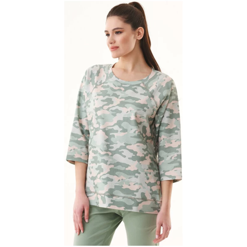 ORGANICATION Sweatshirt aus Bio-Baumwolle mit Camouflage-Muster
