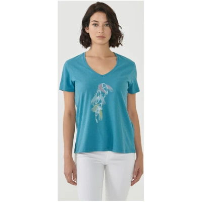 ORGANICATION T-Shirt aus Bio-Baumwolle mit Fisch-Print
