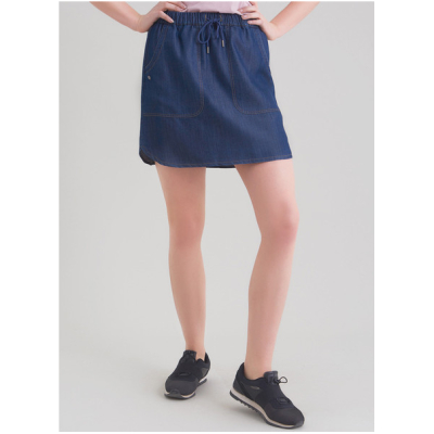 ORGANICATION Tencel Jeansrock mit Kordel und seitlicher Eingriffstaschen
