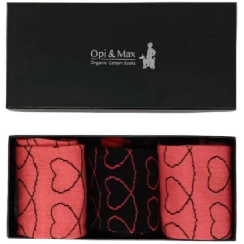 Opi & Max 3er Box Heart Pattern Socken