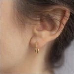 Paeoni Colors Klassische Creolen-Ohrringe aus 18k Gold Vermeil, 925 Sterling Silber, Größen S / M / L