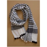 Raani Weicher Schal aus Bio Baumwolle in schwarzweiß