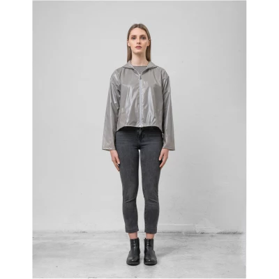 Rain Jacket Women Grey - Short