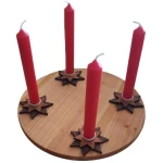 ReineNatur Adventskranz - Stern Kerzenhalter - Weihnachtsdekoration - Adventsgesteck