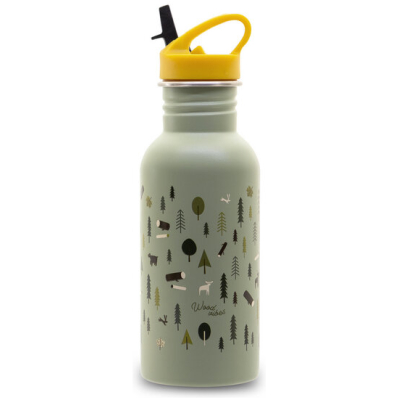 Roadtyping Kinder Edelstahlflasche mit Trinkhalm
