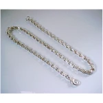 S.W.w. Schmuckwaren Handgearbeitete Halskette - massiv 925 Silber - 50cm