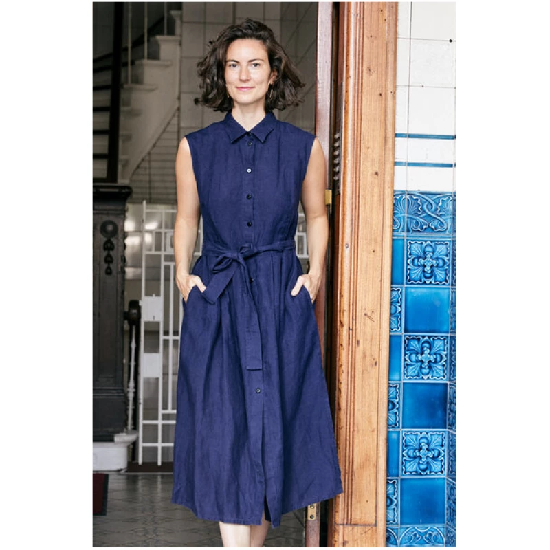 Sophia Schneider-Esleben Dress Marie, Blau - Damenkleid aus Bio-Baumwolle