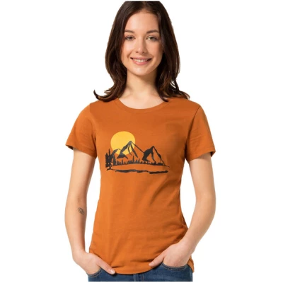 Spangeltangel T-Shirt "Bergluft", Berge, Siebdruck, für Frauen, Berglandschaft, bedruckt