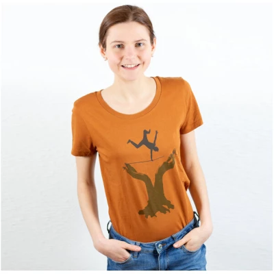 Spangeltangel T-Shirt "Slackline", Sport, Hobby, bedruckt, Siebdruck, für Frauen