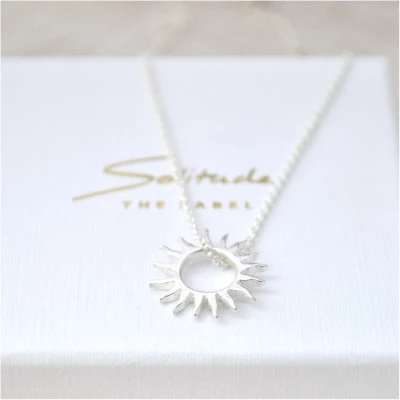 Sun Necklace - Silver - Men Version