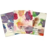 Sundara Notizbuch "Bouquet" - handgeschöpftes Recycling Biobaumwoll-Papier, Pink/Orange