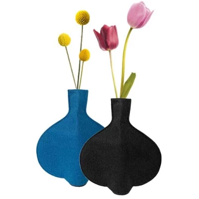 SuperWaste Blumenvase - Recycelte PET Flaschen-Vase-Hülle rund Fairtrade Upcycling
