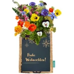 SuperWaste Grußkarte mit Let it grow - Hängegarten- essbare Blumen - Fairtrade Upcycling