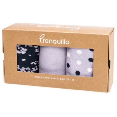 TRANQUILLO 3er Socken Box in Lila (W23ACS07)