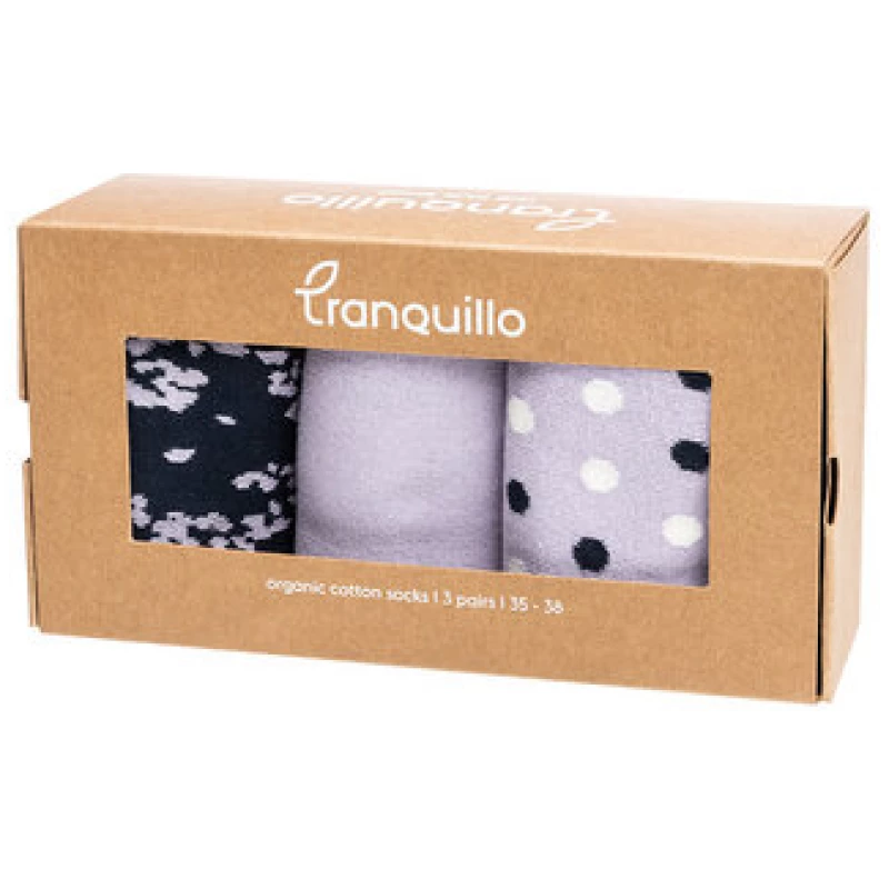 TRANQUILLO 3er Socken Box in Lila (W23ACS07)