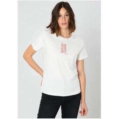 ThokkThokk Damen T-Shirt TT85 REINVENT EMBROIDERY aus Biobaumwolle mit Stickerei