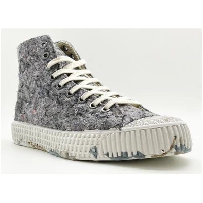 Veganer Sneaker "nat-2 Mover" grey aus recycelten Fashion Textilien, Cord, Kork und Zuckerrohr MEN