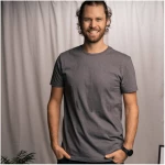 Vresh Clothing Stevan - T-Shirt aus Biobaumwoll-Mix, Zuckergrey + Hellgrau