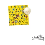 Wachsling 2er Set Handgemachte Bienenwachstücher klein Blumenwiese Gelb