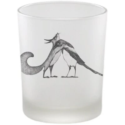 Windlicht "Eichhörnchen und Elster" von LIGARTI | handbedrucktes Teelicht | Kerzenhalter | Kerzenglas